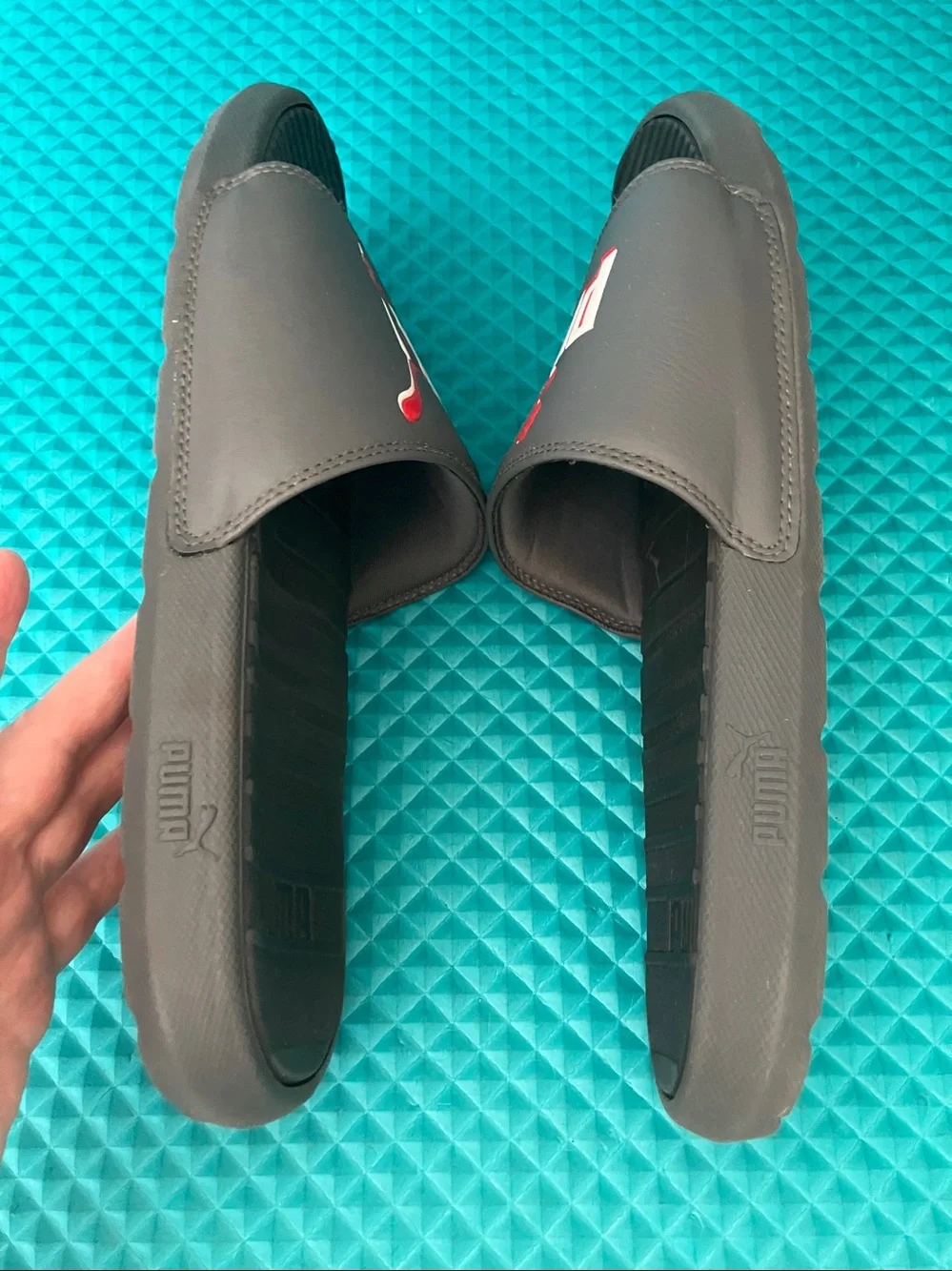 PUMA Mens Cool Cat Leap Slide Grey Sandals | 11